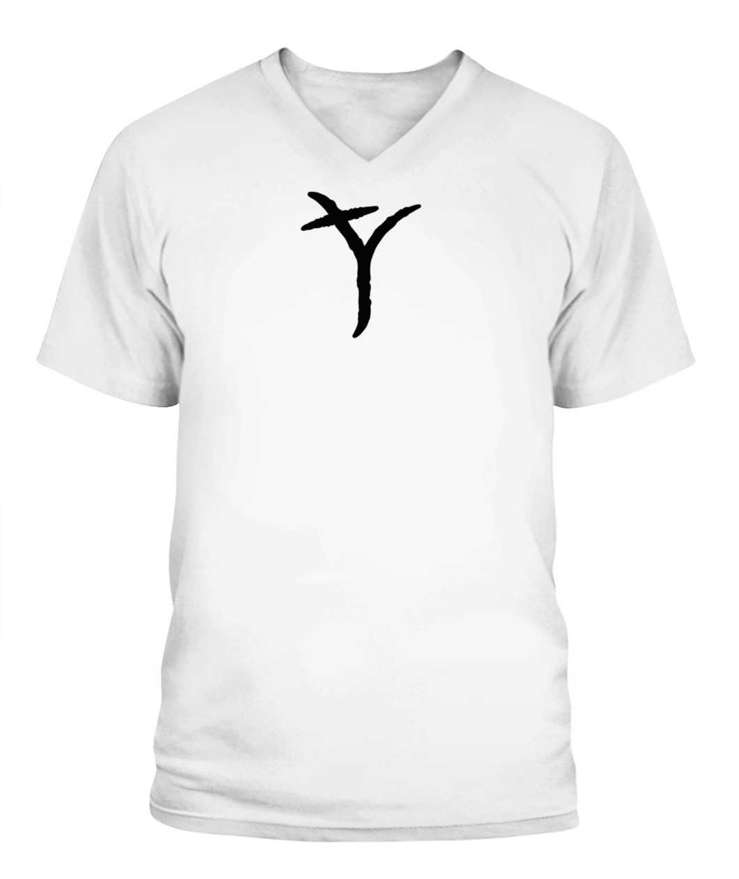 YOD ORIGIN V.NECK T-SHIRT — WHITE